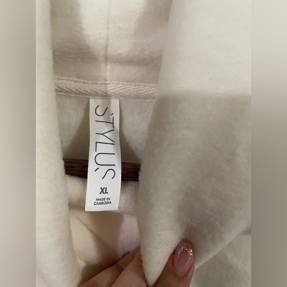 Stylus Women’s Turtleneck Roll Tab Sleeves Sweater Super Soft XL White. NEW - Picture 7 of 8